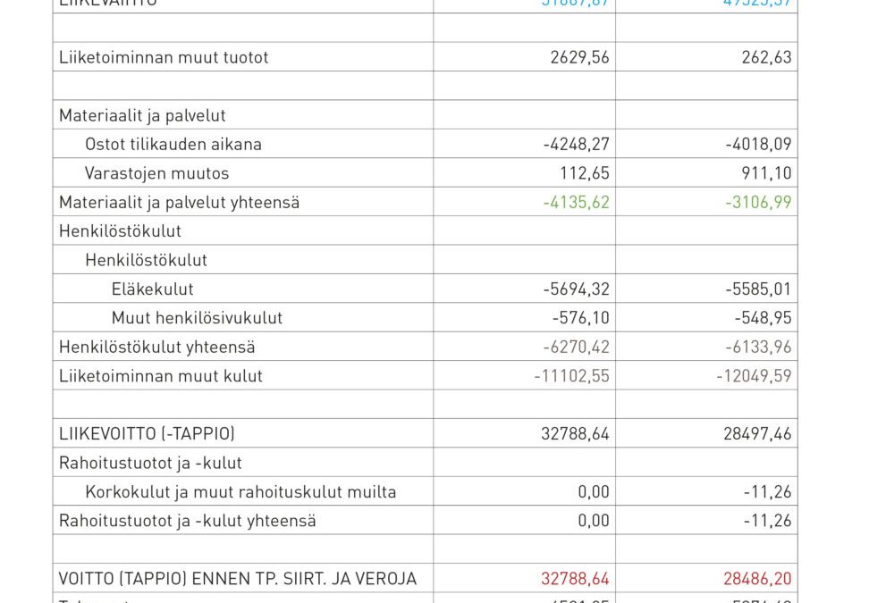 Opi lukemaan tilinpäätöksen tuloslaskelmaa!